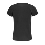 T-shirt for women with organic cotton, 175 g/m2, SOL'S Pioneer black colour rear view