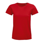 T-shirt for women with organic cotton, 175 g/m2, SOL'S Pioneer red colour fifth view