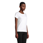 T-shirt for women with organic cotton, 175 g/m2, SOL'S Pioneer white colour second photographic view