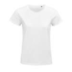 T-shirt for women with organic cotton, 175 g/m2, SOL'S Pioneer white colour ninth view