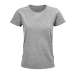 T-shirt for women with organic cotton, 175 g/m2, SOL'S Pioneer marbled grey colour