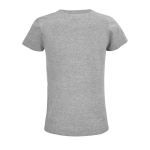 T-shirt for women with organic cotton, 175 g/m2, SOL'S Pioneer marbled grey colour rear view