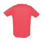 Breathable t-shirt made of polyester, 140 g/m2, SOL'S Pioneer neon pink colour rear view