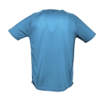 Breathable t-shirt made of polyester, 140 g/m2, SOL'S Pioneer cyan blue colour second photographic view