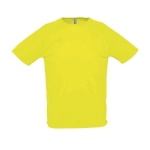 Breathable t-shirt made of polyester, 140 g/m2, SOL'S Pioneer neon yellow colour sixth view