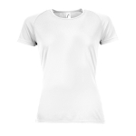 Women's sports t-shirt from polyester, 140 g/m2, SOL'S Pioneer white colour ninth view