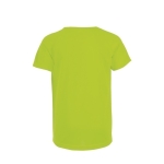 Boys' polyester sports t-shirt, 140 g/m2, SOL'S Sporty neon green colour rear view