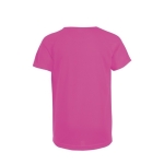 Boys' polyester sports t-shirt, 140 g/m2, SOL'S Sporty neon fuchsia colour rear view