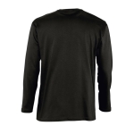 Long sleeve cotton t-shirt, 150 g/m2, SOL'S Monarch black colour rear view