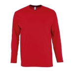 Long sleeve cotton t-shirt, 150 g/m2, SOL'S Monarch red colour fifth view