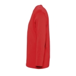 Long sleeve cotton t-shirt, 150 g/m2, SOL'S Monarch red colour side view