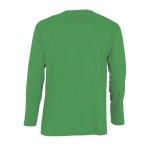 Long sleeve cotton t-shirt, 150 g/m2, SOL'S Monarch green colour rear view