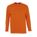 Long sleeve cotton t-shirt, 150 g/m2, SOL'S Monarch orange colour