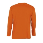 Long sleeve cotton t-shirt, 150 g/m2, SOL'S Monarch orange colour rear view