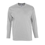 Long sleeve cotton t-shirt, 150 g/m2, SOL'S Monarch marbled grey colour