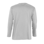 Long sleeve cotton t-shirt, 150 g/m2, SOL'S Monarch marbled grey colour rear view