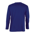 Long sleeve cotton t-shirt, 150 g/m2, SOL'S Monarch ultramarine blue colour rear view