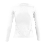 Women's long-sleeved cotton t-shirt, 150 g/m2, SOL'S Majestic white colour rear view