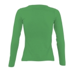 Women's long-sleeved cotton t-shirt, 150 g/m2, SOL'S Majestic green colour rear view