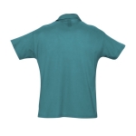 Polo shirt made from 100% cotton, 170 g/m2, SOL'S Planet Men turquoise colour rear view