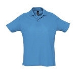 Polo shirt made from 100% cotton, 170 g/m2, SOL'S Planet Men cyan blue colour