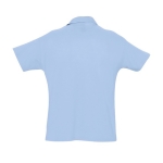 Polo shirt made from 100% cotton, 170 g/m2, SOL'S Planet Men pastel blue colour rear view