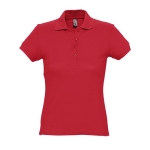 Slim fit women's polo shirt, 100% cotton, 170 g/m2, SOL'S Passion red colour fifth view