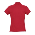 Slim fit women's polo shirt, 100% cotton, 170 g/m2, SOL'S Passion red colour rear view