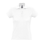 Slim fit women's polo shirt, 100% cotton, 170 g/m2, SOL'S Passion white colour ninth view