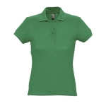 Slim fit women's polo shirt, 100% cotton, 170 g/m2, SOL'S Passion green colour eighth view