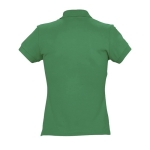 Slim fit women's polo shirt, 100% cotton, 170 g/m2, SOL'S Passion green colour rear view