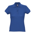 Slim fit women's polo shirt, 100% cotton, 170 g/m2, SOL'S Passion royal blue colour third view