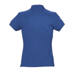 Slim fit women's polo shirt, 100% cotton, 170 g/m2, SOL'S Passion royal blue colour rear view