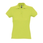 Slim fit women's polo shirt, 100% cotton, 170 g/m2, SOL'S Passion light-green colour eighth view