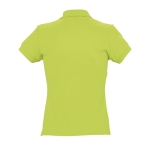 Slim fit women's polo shirt, 100% cotton, 170 g/m2, SOL'S Passion light-green colour rear view