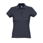 Slim fit women's polo shirt, 100% cotton, 170 g/m2, SOL'S Passion dark blue colour