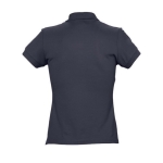 Slim fit women's polo shirt, 100% cotton, 170 g/m2, SOL'S Passion dark blue colour rear view