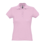 Slim fit women's polo shirt, 100% cotton, 170 g/m2, SOL'S Passion light pink colour