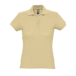 Slim fit women's polo shirt, 100% cotton, 170 g/m2, SOL'S Passion light brown colour second view