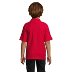 Children's polo shirts, 100% cotton, 170 g/m2, SOL'S Summer II red colour second photographic view