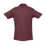 Polo shirt made from cotton, 210 g/m2, SOL'S Spring burgundy colour rear view