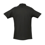 Polo shirt made from cotton, 210 g/m2, SOL'S Spring black colour rear view