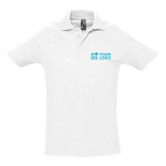 Polo shirt made from cotton, 210 g/m2, SOL'S Spring white colour view with print area