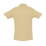 Polo shirt made from cotton, 210 g/m2, SOL'S Spring beige colour rear view