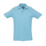 Polo shirt made from cotton, 210 g/m2, SOL'S Spring cyan blue colour