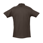 Polo shirt made from cotton, 210 g/m2, SOL'S Spring dark brown colour rear view