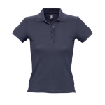 Slim fit women's polo shirt, 100% cotton, 210 g/m2, SOL'S People dark blue colour