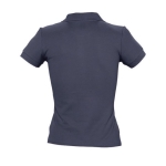 Slim fit women's polo shirt, 100% cotton, 210 g/m2, SOL'S People dark blue colour rear view