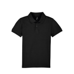 Children's polo shirt, 100% cotton, 180 g/m2, SOL'S Perfect Kids black colour