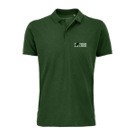 Men's polo shirt, 100% cotton, 170 g/m2, SOL'S Planet dark green colour view with print area